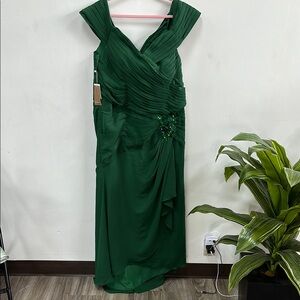 Missacc Elegant Green Evening Dress
